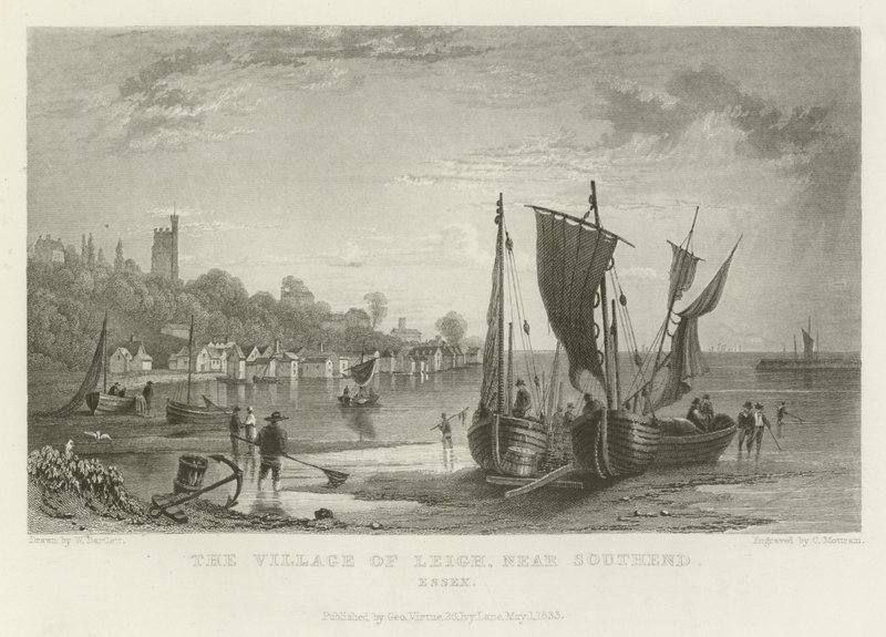Il villaggio di Leigh, vicino a Southend, Essex da William Henry Bartlett