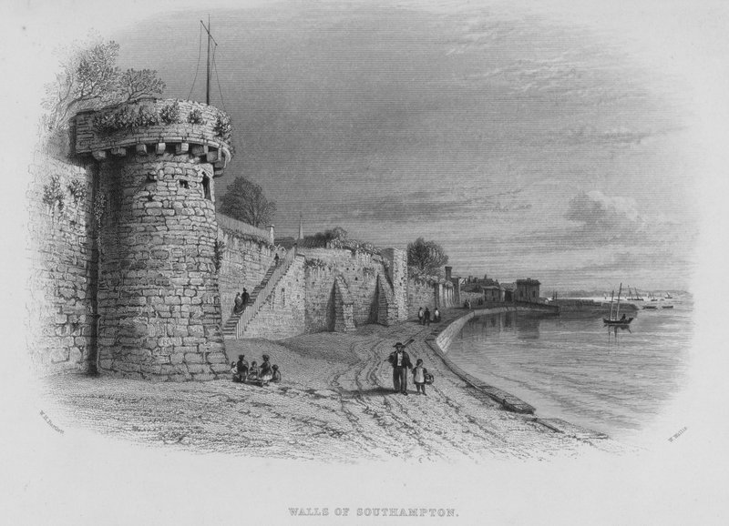 Mura di Southampton da William Henry Bartlett