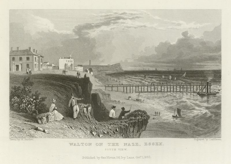Walton on the Naze, Essex, vista sud da William Henry Bartlett