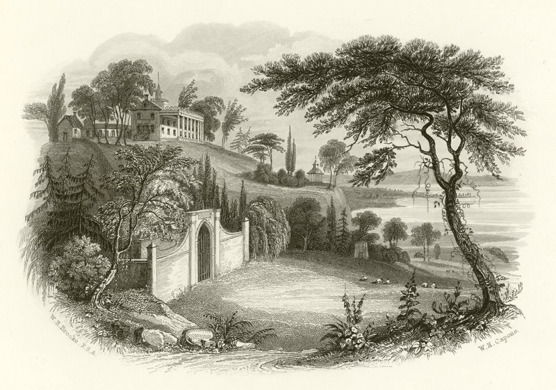 Residenza e tomba di Washington, Mount Vernon, sul Potomac da William Henry Brooke