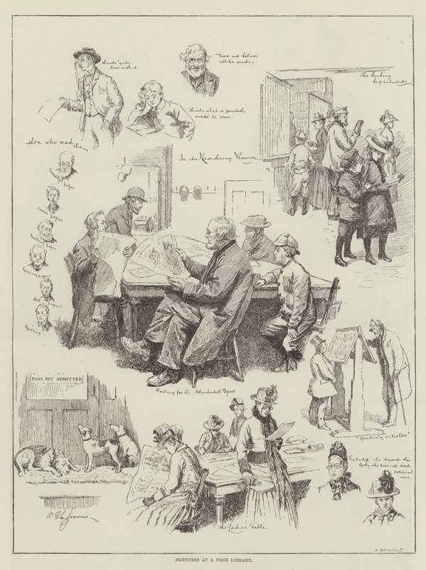 Schizzi in una biblioteca gratuita da William Henry Charles Groome