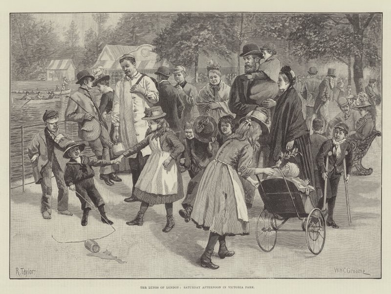 I Polmoni di Londra, Sabato Pomeriggio a Victoria Park da William Henry Charles Groome