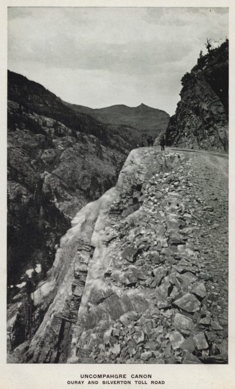 Canyon del Colorado: Uncompahgre Canon, Strada a pedaggio di Ouray e Silverton da William Henry Jackson
