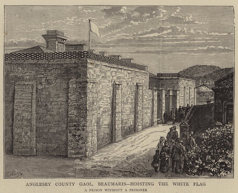 Prigione della contea di Anglesey, Beaumaris, con la bandiera bianca da William Henry James Boot