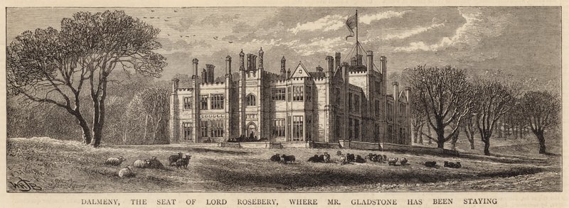 Dalmeny, la residenza di Lord Rosebery, dove è stato ospite Mr Gladstone da William Henry James Boot