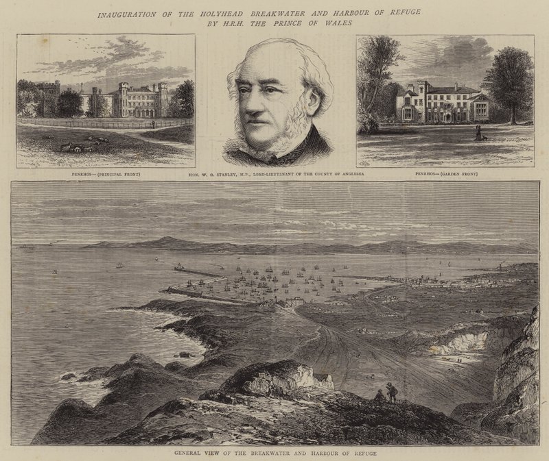 Inaugurazione del molo di Holyhead e del porto di rifugio da parte di SAR il Principe di Galles da William Henry James Boot