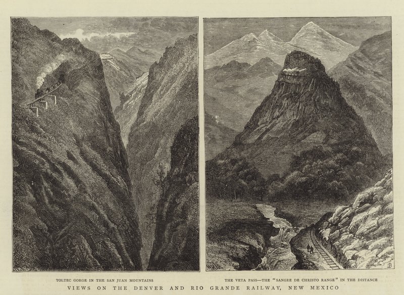Vedute sulla Denver e Rio Grande Railway, New Mexico da William Henry James Boot