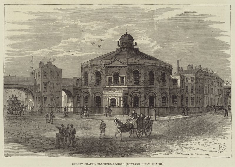 Surrey Chapel, Blackfriars-Road, Cappella di Rowland Hill da William Henry Pike