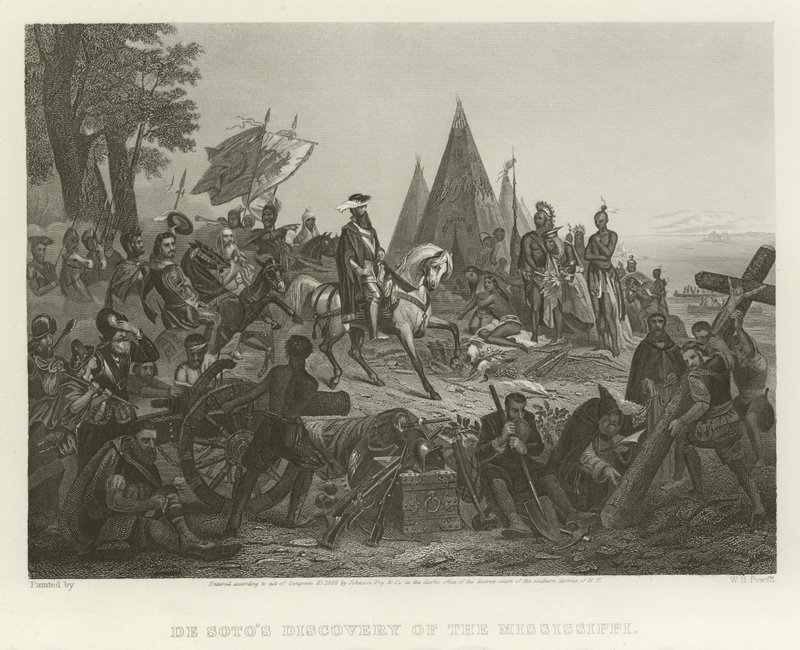 La Scoperta del Mississippi da parte di De Soto da William Henry Powell