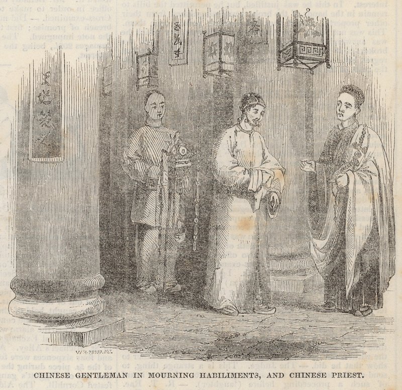 Gentiluomo cinese in abiti da lutto e sacerdote cinese da William Henry Prior