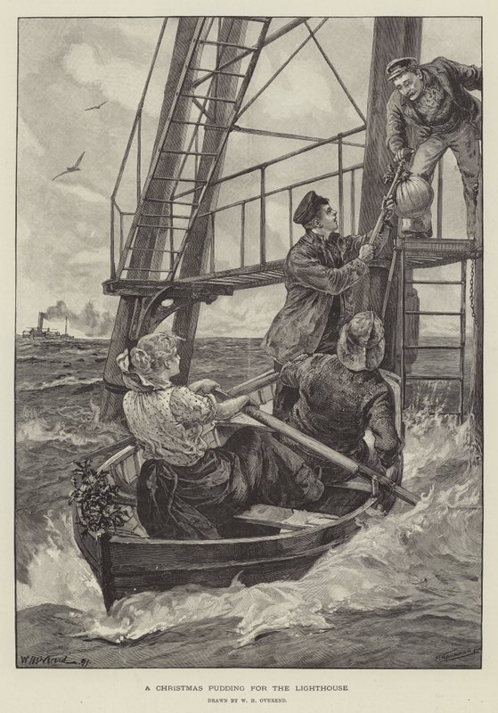 Un budino di Natale per il faro da William Heysham Overend