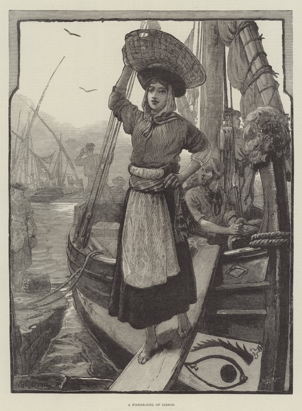 Una pescatrice di Lisbona da William Heysham Overend
