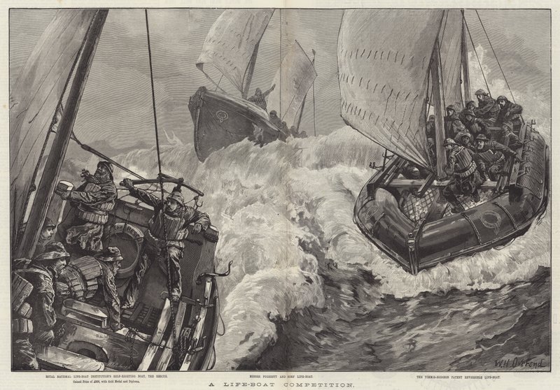 Una competizione di scialuppe di salvataggio da William Heysham Overend
