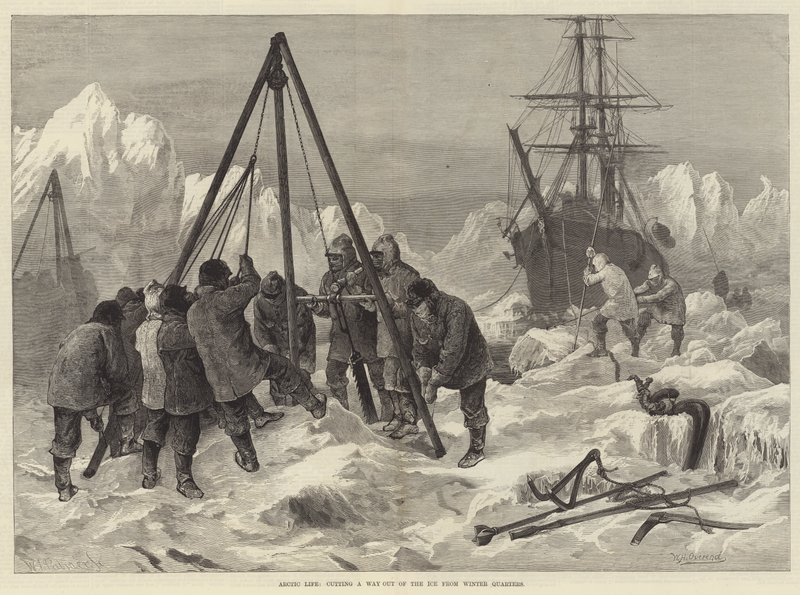 Vita artica, aprendo una via dal ghiaccio dai quartieri invernali da William Heysham Overend