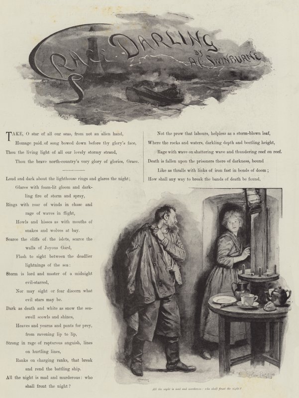 Grace Darling, di A C Swinburne da William Heysham Overend