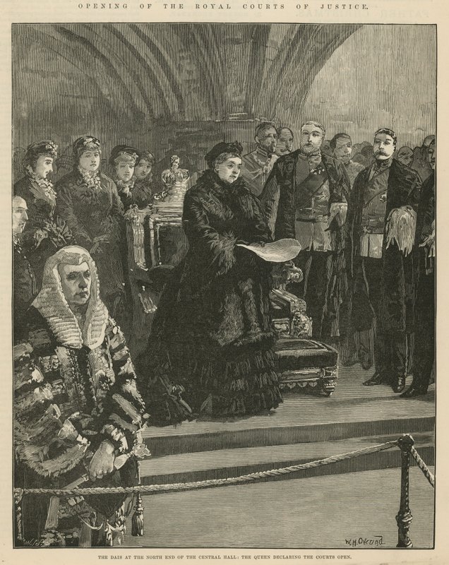 Inaugurazione delle Royal Courts of Justice da William Heysham Overend