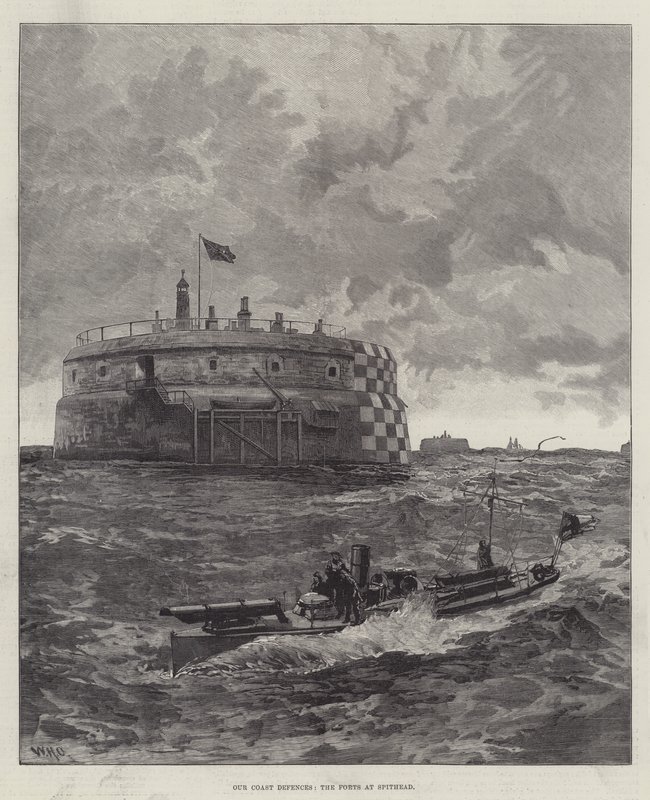 Le nostre difese costiere, i forti a Spithead da William Heysham Overend
