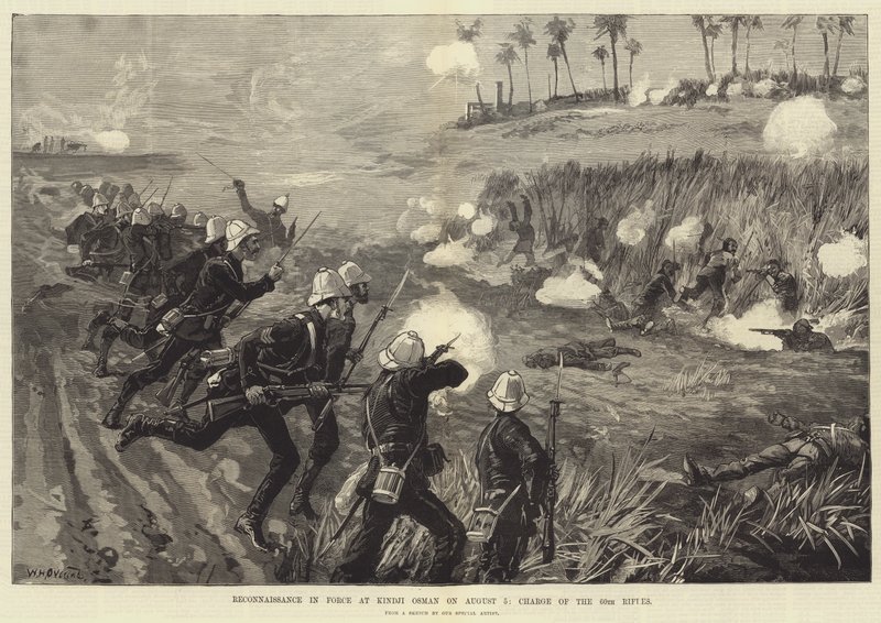 Ricognizione in forza a Kindji Osman il 5 agosto, carica dei 60th Rifles da William Heysham Overend