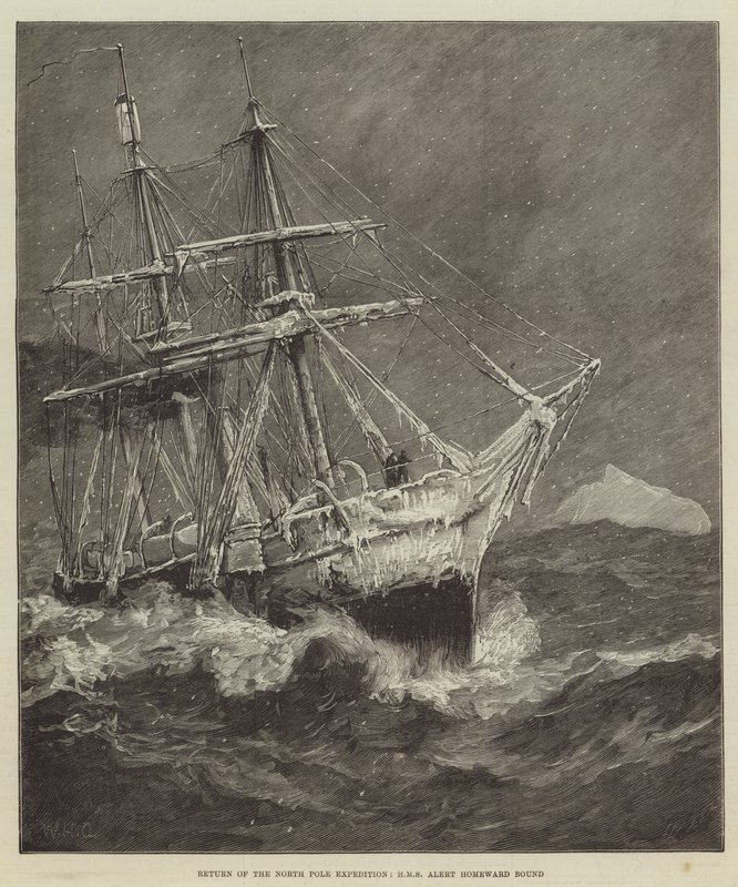 Ritorno della spedizione al Polo Nord, HMS Alert di ritorno da William Heysham Overend