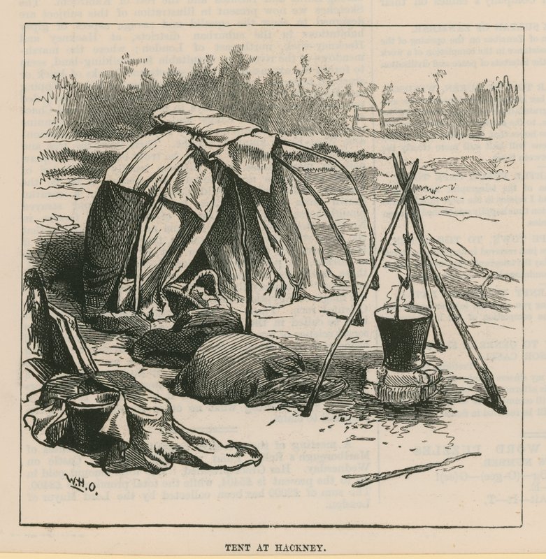 Schizzi di vita zingara; Tenda a Hackney da William Heysham Overend