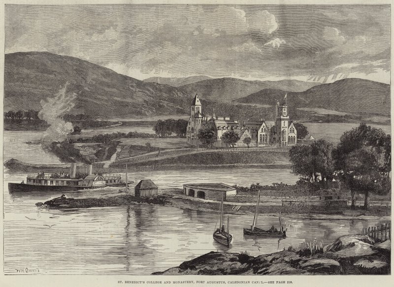 Collegio e monastero di San Benedetto, Fort Augustus, Canale di Caledonia da William Heysham Overend
