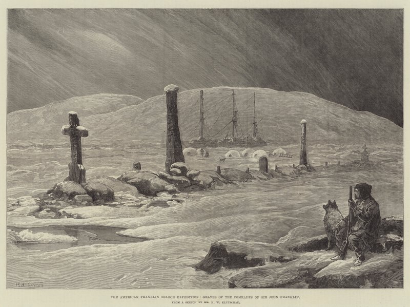 La spedizione di ricerca americana di Franklin, tombe dei compagni di Sir John Franklin da William Heysham Overend