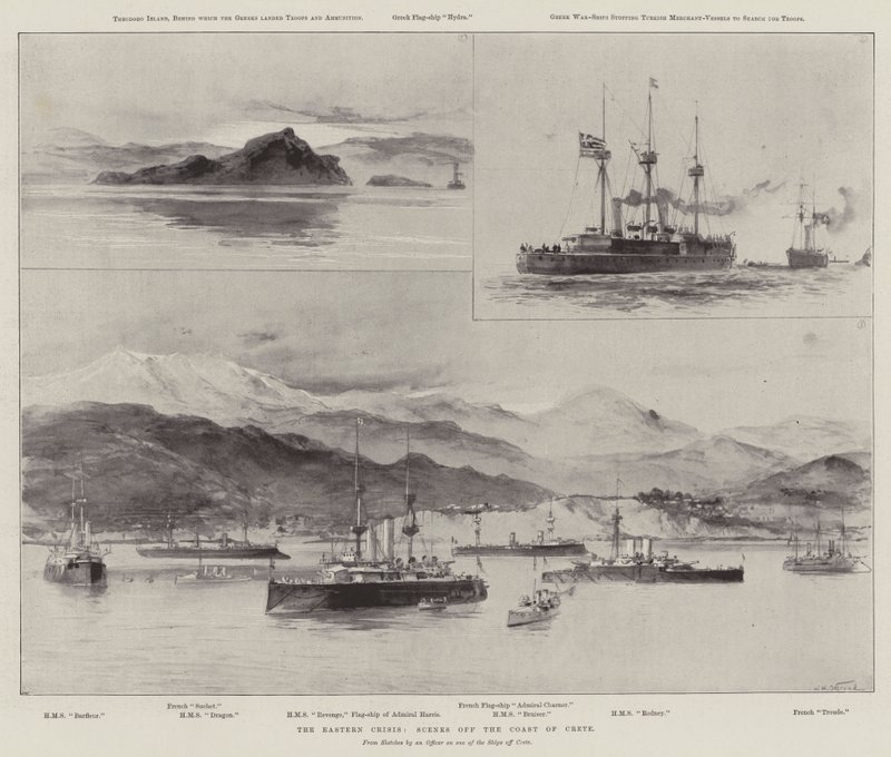 La crisi orientale, scene al largo della costa di Creta da William Heysham Overend