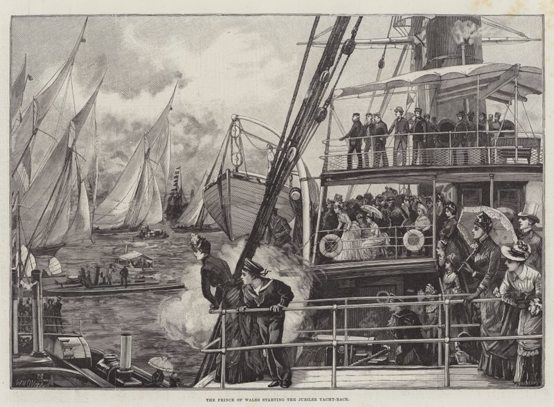 Il Principe di Galles inizia la regata del Giubileo da William Heysham Overend