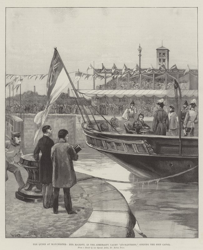 La regina a Manchester, Sua Maestà, nello yacht dell