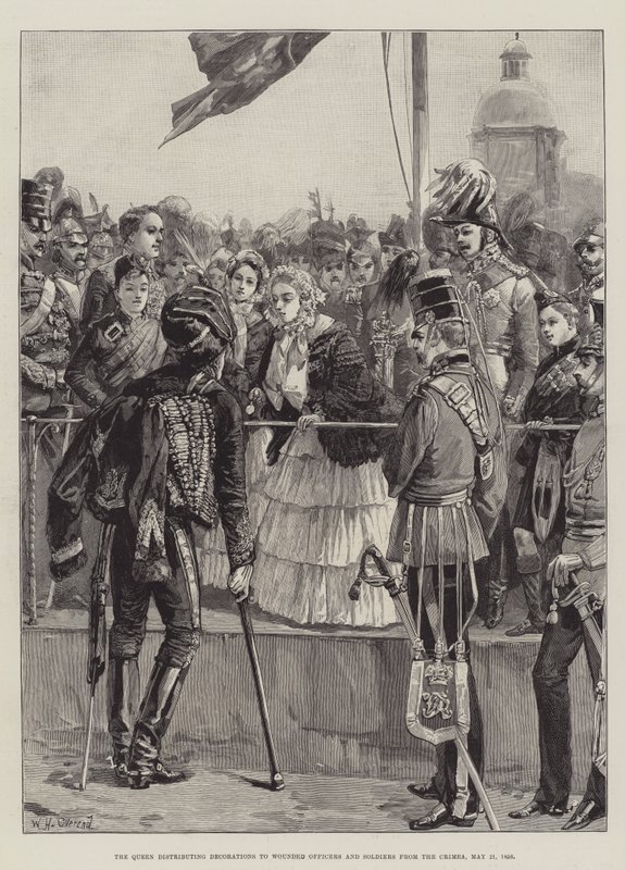 La Regina distribuisce decorazioni agli ufficiali e soldati feriti dalla Crimea, 21 maggio 1856 da William Heysham Overend