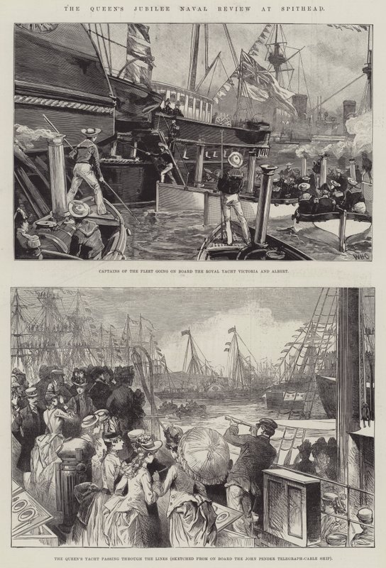 La revisione navale del Giubileo della Regina a Spithead da William Heysham Overend