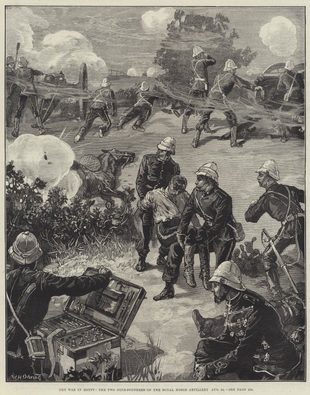 La guerra in Egitto, i due cannoni da nove libbre della Royal Horse Artillery, 24 agosto da William Heysham Overend