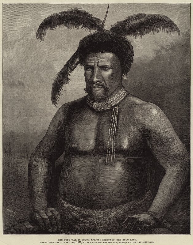 La Guerra Zulu in Sudafrica, Cetewayo, il Re Zulu da William Heysham Overend