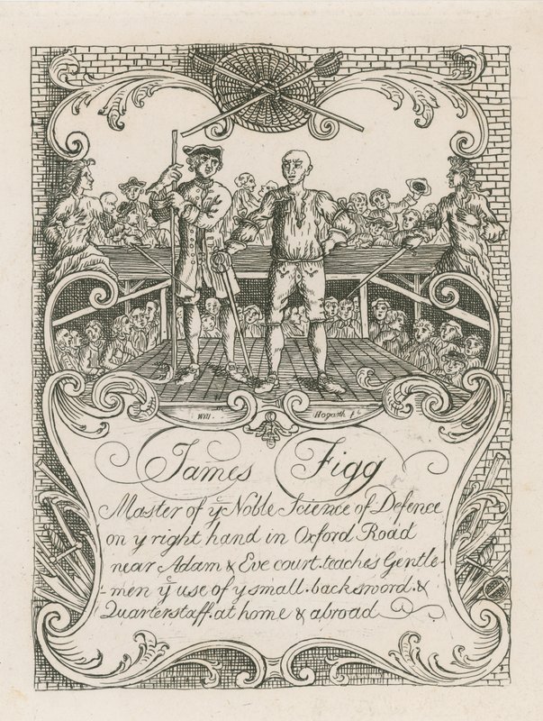 Biglietto da visita di James Figg disegnato da Hogarth da William Hogarth