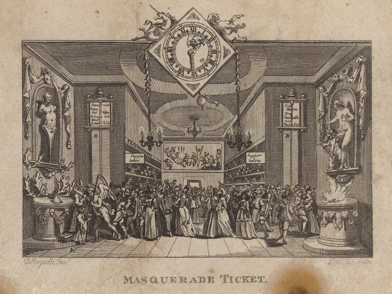 Biglietto per il ballo in maschera da William Hogarth