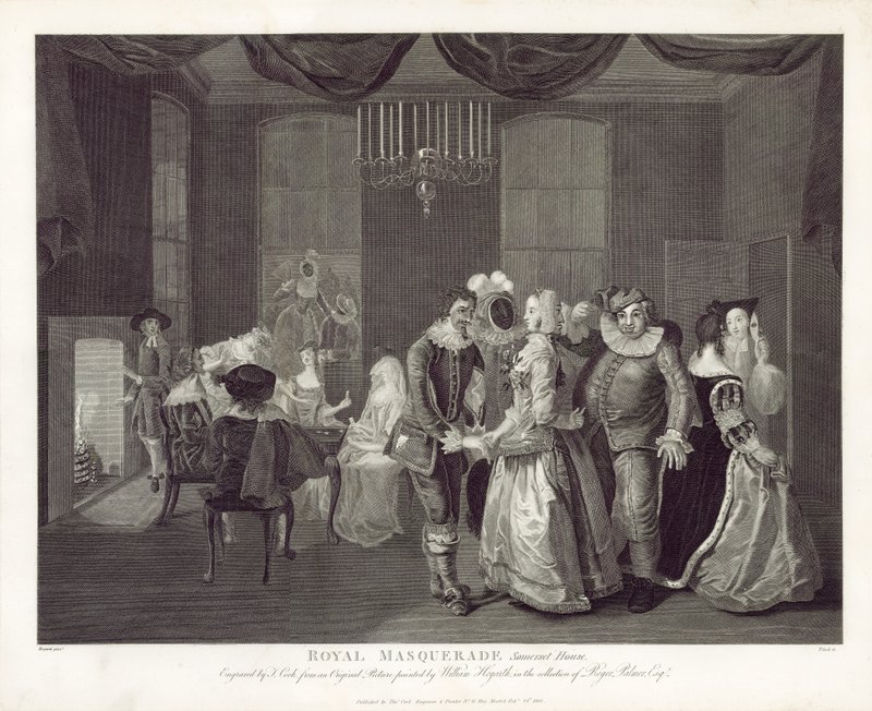 Mascherata reale, Somerset House da William Hogarth
