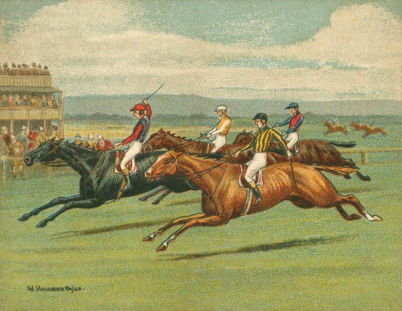 Corse storiche e moderne, corse piane, cavallo da William Hounsom Byles