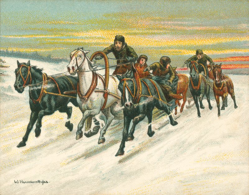 Corse Storiche e Moderne, Corse in Slitta Russe da William Hounsom Byles