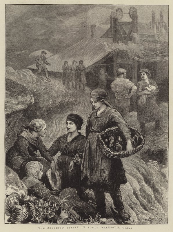 Lo sciopero dei minatori nel Galles del Sud, ragazze del tip da William III Bromley