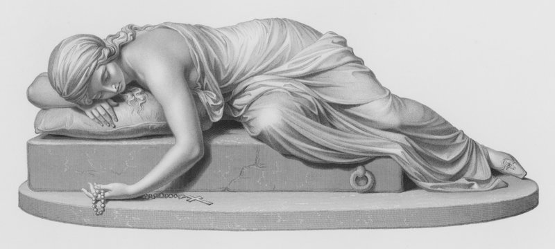 Beatrici Cenci, inciso da W Roffe dalla scultura di Harriet Hosmer da William John Roffe