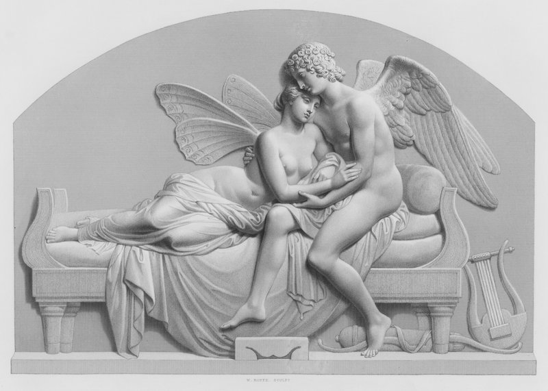 Cupido e Psiche (incisione) da William John Roffe