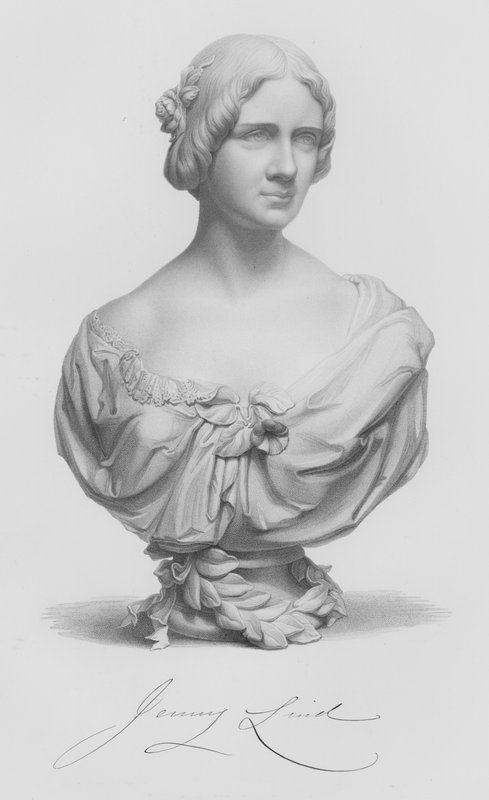 Jenny Lind, dal busto di J Durham, inciso da W Roffe da un disegno di F Roffe da William John Roffe