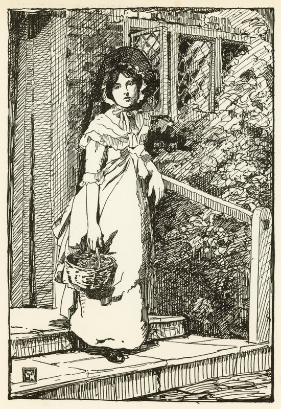 Illustrazione per Il villaggio abbandonato di Oliver Goldsmith (litografia a colori) da William Lee Hankey