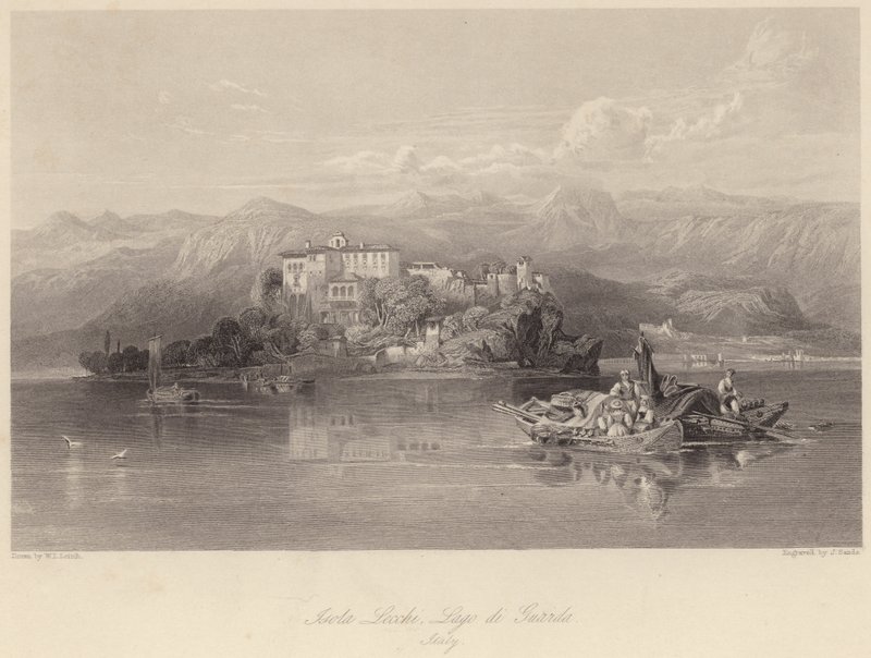 Isola Lecchi, Lago di Garda, Italia da William Leighton (after) Leitch