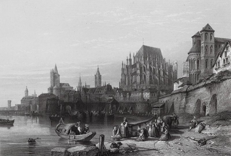 La città di Colonia, sul Reno da William Leighton (after) Leitch