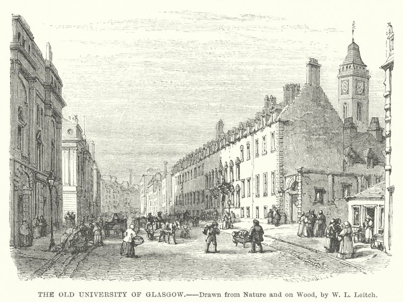 La vecchia università di Glasgow da William Leighton (after) Leitch