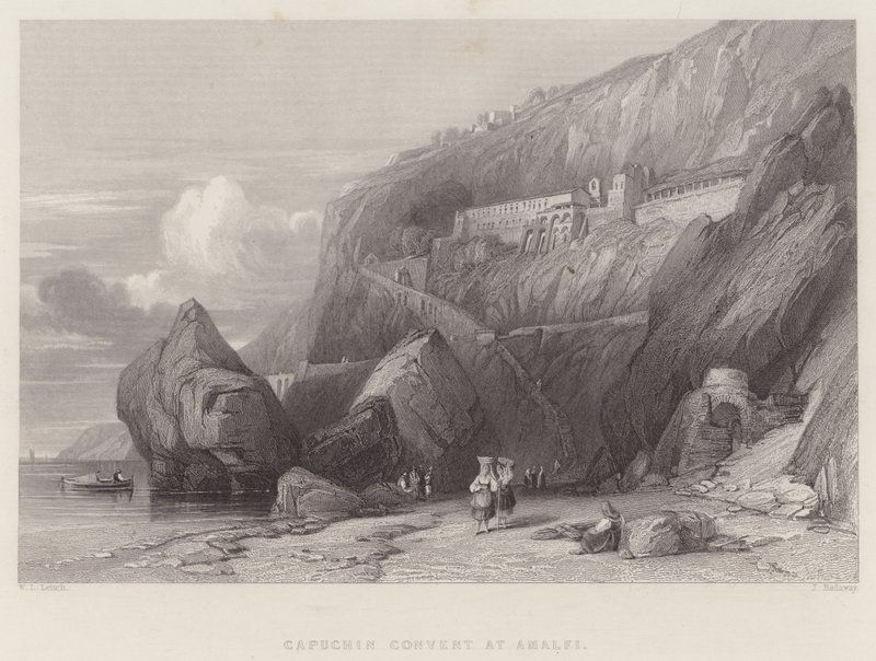 Convento dei Cappuccini ad Amalfi (incisione) da William Leighton Leitch