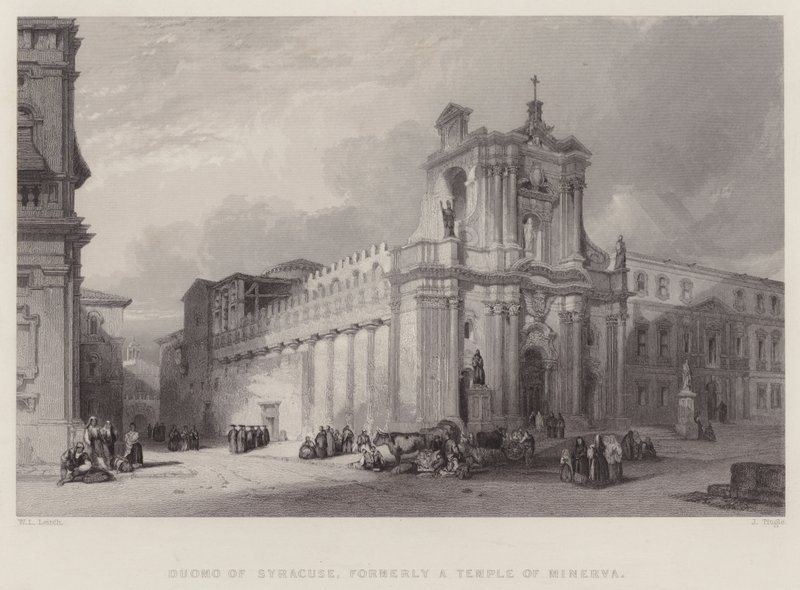 Duomo di Siracusa, un tempo Tempio di Minerva da William Leighton Leitch
