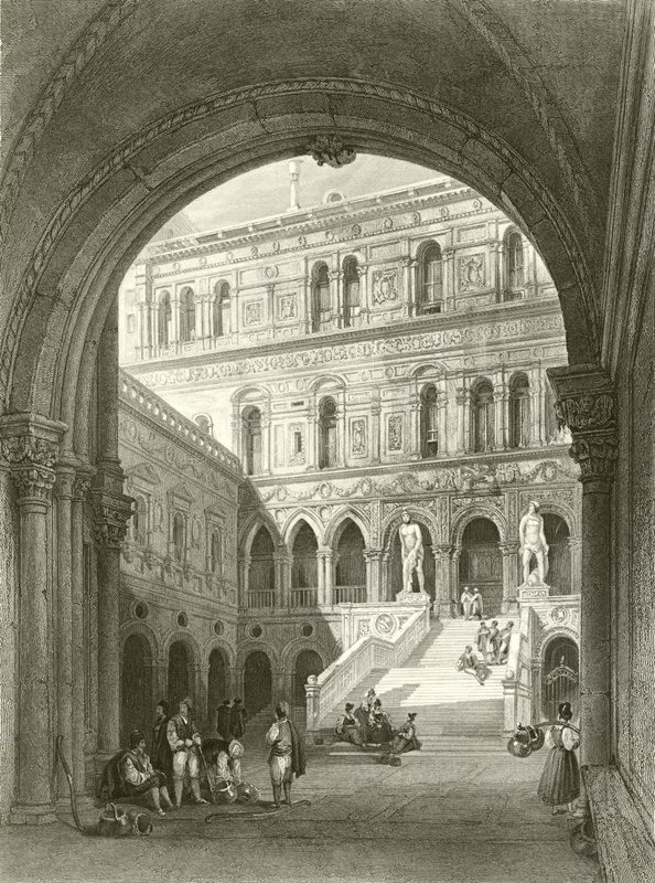 Le scale dei giganti, Palazzo Ducale, Venezia da William Leighton Leitch