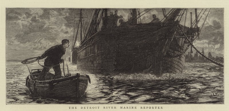 Il reporter marino del fiume Detroit da William Lionel Wyllie